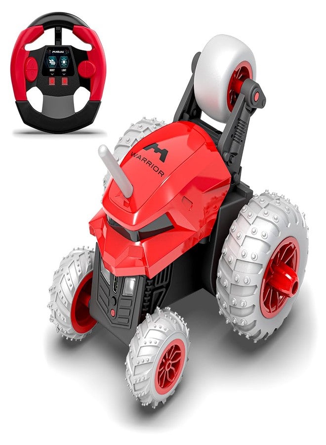 Mirana Warrior 360 Degree Rotating Stunt RC Car Toy for Kids | High Speed Steering Remote Control Vehicle | USB Type-C Rechargeable for Boys and Girls | Made in India (Red) - Image 1